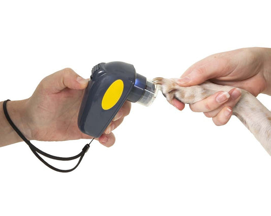 Palm Nail Grinder for Dogs Grey; Yellow One Size
