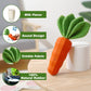 Dog Squeaky Chew Toys For Aggressive Chewers Rubber Carrot Dog Toys For Training And Cleaning Interactive Tough Dog Toy For Medium Dogs