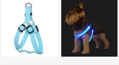 LED Light-emitting Pet Chest Harness Leash For Medium And Large Dogs