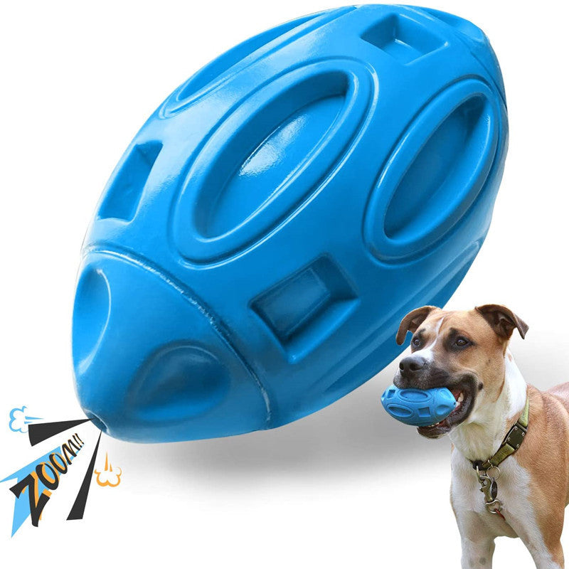 Football Wear-Resistant Rubber Sounding Dog Toy