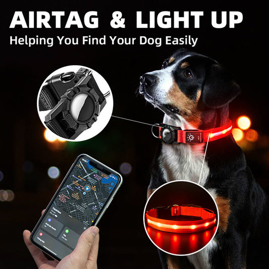 LED Waterproof Dog Collar with Locator