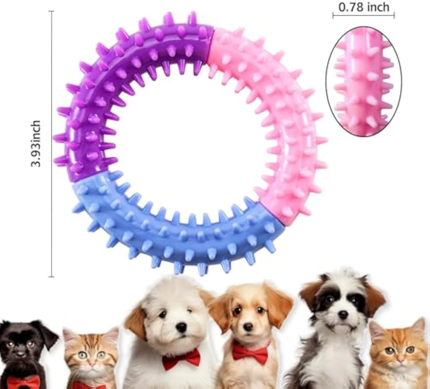 Ring Rubber Chewy Teething Dog Toy