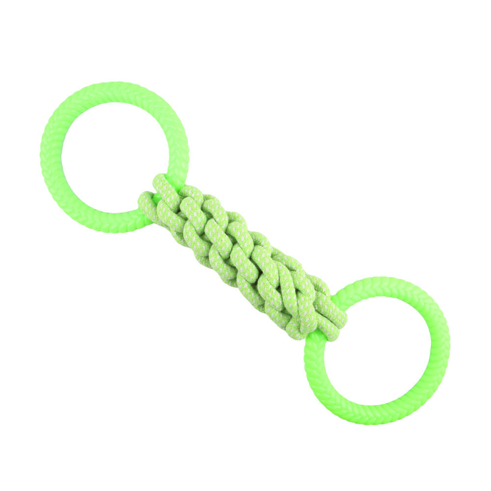 Natural Cotton Tough And Interactive Dog Tug Toy With 2 Handles