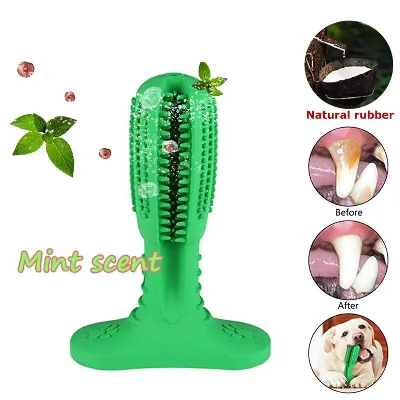 Rubber Dog Chew Toys Dog toothbrush Pet mint Toy Brushing Puppy